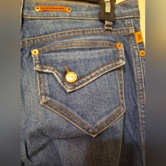 ROCK & REPUBLIC Y2K Women's medium wash low rise boot cut jeans size 28 - Picture 7 of 9